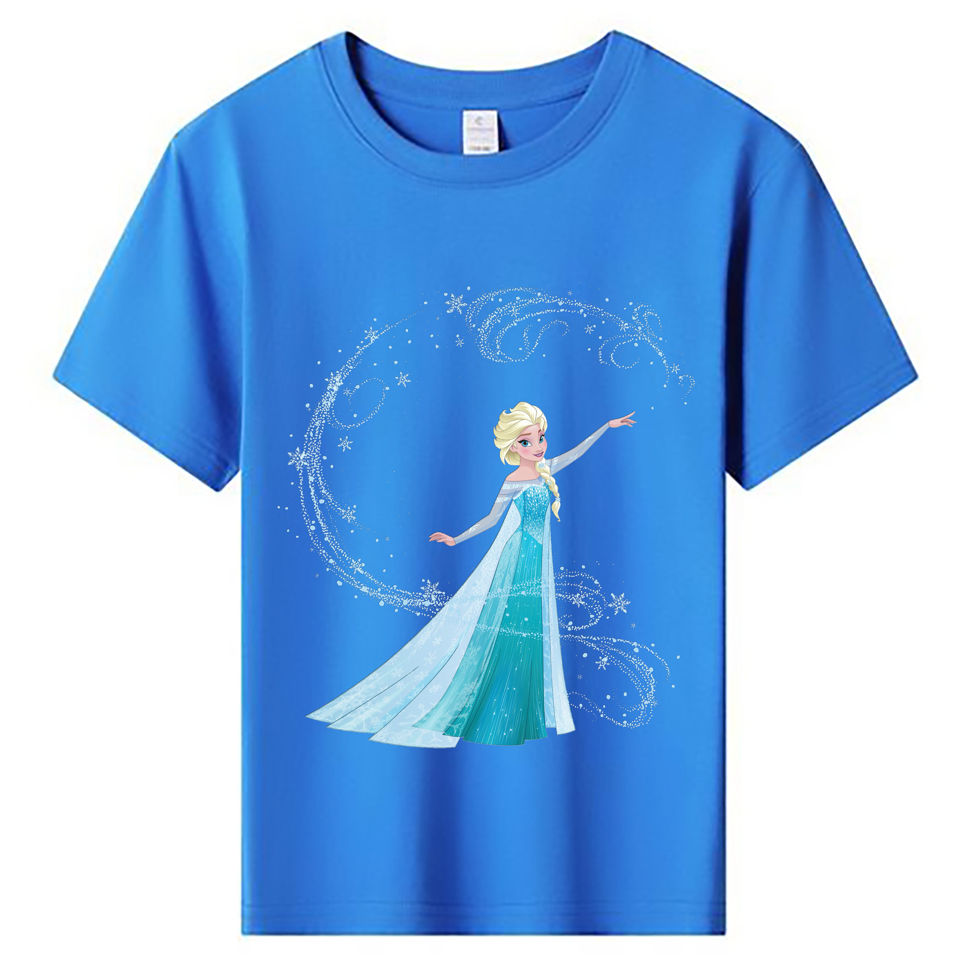 （画像用） アナと雪の女王 アンナ エルサ Frozen Anna Elsa 綿100％キッズTシャツ（フロントプリント）